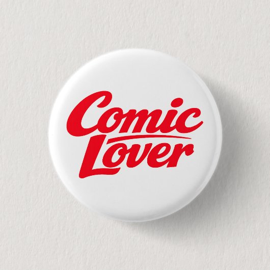 Comic Book Liefhebber Stout Design Ronde Button 3,2 Cm (Voorkant)