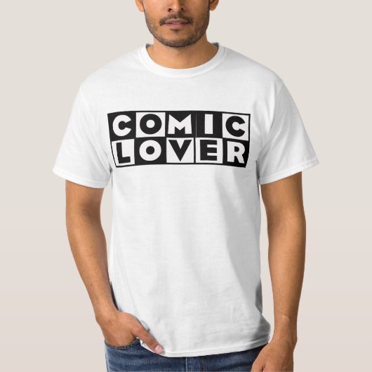 Comic Book Liefhebber Stout Design T-shirt (Voorkant)