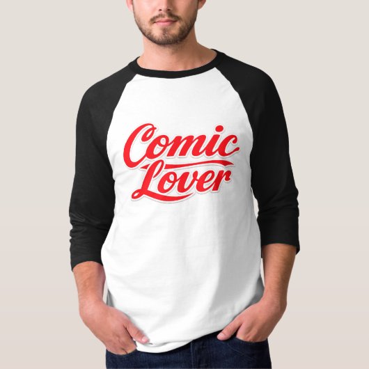 Comic Book Lover Stout Ontwerp 6 T-shirt (Voorkant)