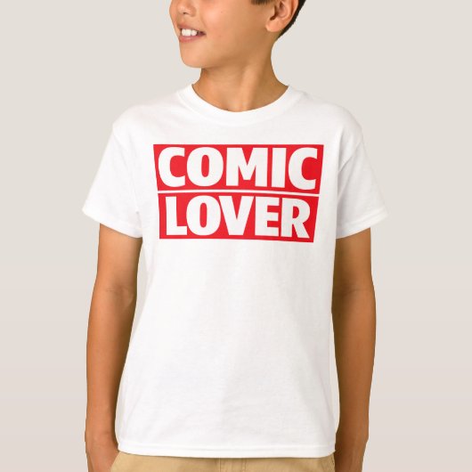 Comic Book Lover Stout ontwerp T-shirt (Voorkant)