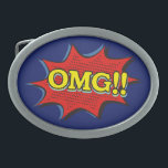 Comic Book OMG Exclamation Speech Bubble Gesp<br><div class="desc">Maak een botsing. OMG je bent aangekomen. Achtergrondkleur aanpassen.</div>