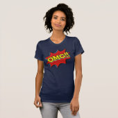Comic Book OMG Exclamation Speech Bubble T-shirt (Voorkant volledig)