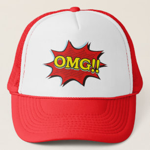 Comic Book OMG Exclamation Speech Bubble Trucker Pet