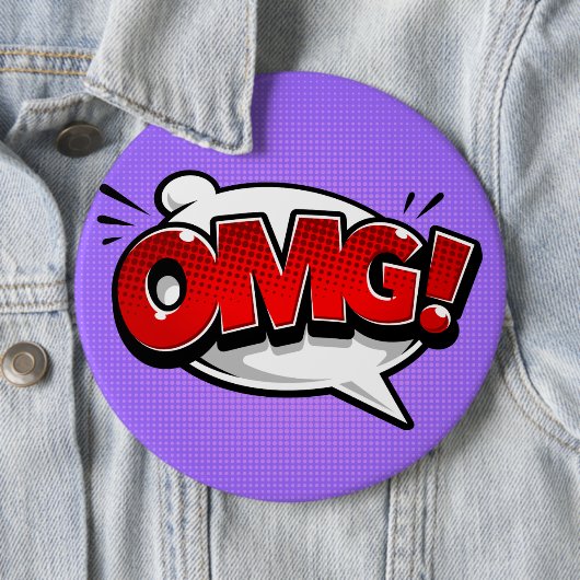 Comic Book OMG! Ronde Button 6,0 Cm (In situ)