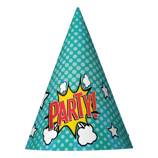 Comic Book PARTY! Hat Feesthoedjes (Voorkant)