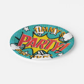 Comic Book PARTY! Papieren Bordje (Gekanteld)