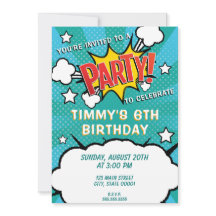 Comic Book PARTY! Uitnodiging