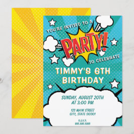 Comic Book PARTY! Uitnodiging