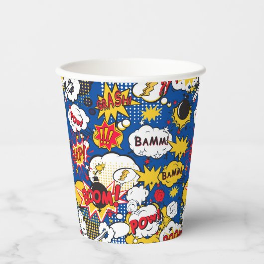 Comic Book Pattern  Papieren Bekers (Voorkant)