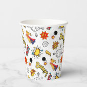 Comic Book Pattern  Papieren Bekers (Achterkant)