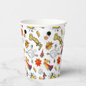 Comic Book Pattern  Papieren Bekers (Rechts)