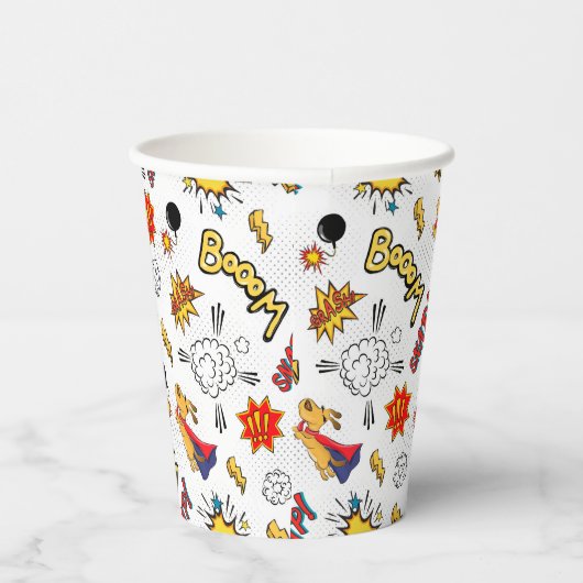 Comic Book Pattern  Papieren Bekers (Rechts)