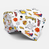 Comic Book Pattern Stropdas (Opgerold)