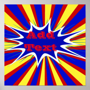 Comic Book Personalized Superheld Poster Wall