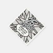 Comic Book Pop Art 25th Silver Wedding Jubileum Servet (Hoek)