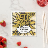 Comic Book Pop Art 50e gouden huwelijksjubileum Servet (Insitu)