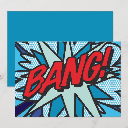 Comic Book Pop Art BANG Kaart (Voorkant / Achterkant)
