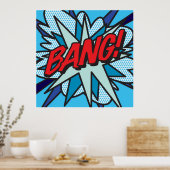 Comic Book Pop Art BANG Poster (Keuken)