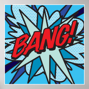 Comic Book Pop Art BANG Poster