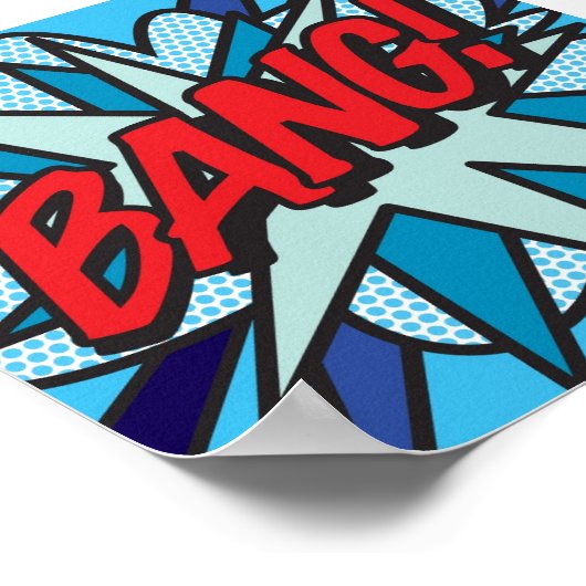 Comic Book Pop Art BANG Poster (Hoek)