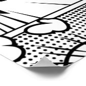 Comic Book Pop Art Black en White Poster (Hoek)