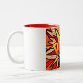 Comic Book Pop Art BOEM! Tweekleurige Koffiemok (Links)