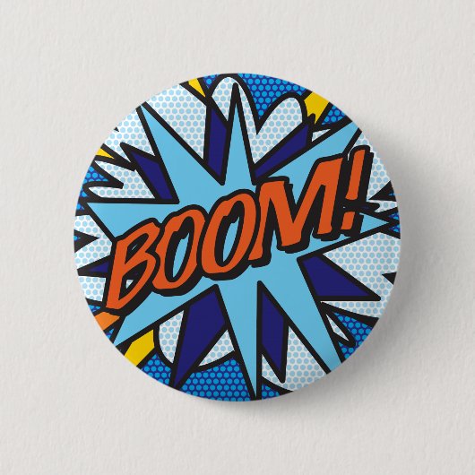Comic Book Pop Art BOOM! Ronde Button 5,7 Cm (Voorkant)