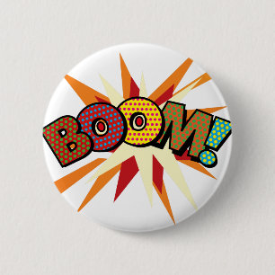 Comic Book Pop Art BOOM Ronde Button 5,7 Cm