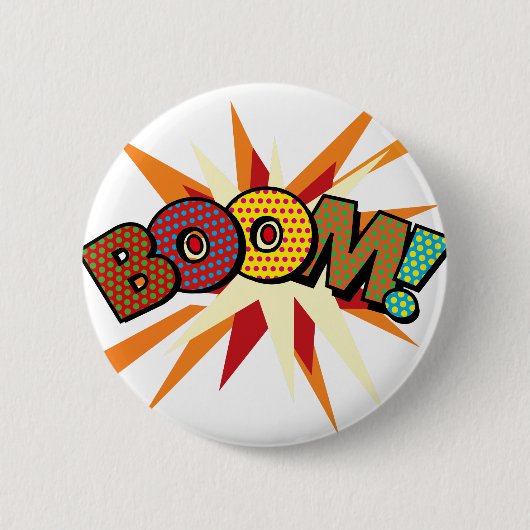 Comic Book Pop Art BOOM! Ronde Button 5,7 Cm (Voorkant)
