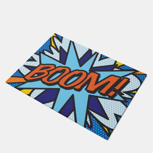 Comic Book Pop Art BOOM Superheld Deurmat (Schuin)