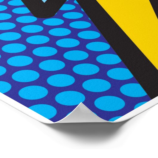 Comic Book Pop Art BOOM Superheld Poster (Hoek)