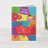 Comic Book Pop Art Bruiloft Orde van Service Programma (Voorkant)