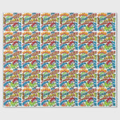 Comic Book Pop Art Geluiden Cadeaupapier (Vlak)