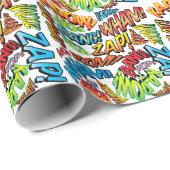 Comic Book Pop Art Geluiden Cadeaupapier (Rol Hoek)