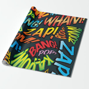 Comic Book Pop Art Geluiden Cadeaupapier