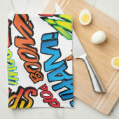 Comic Book Pop Art Geluiden Theedoek (Quarter Fold)