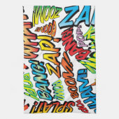 Comic Book Pop Art Geluiden Theedoek (Verticaal)