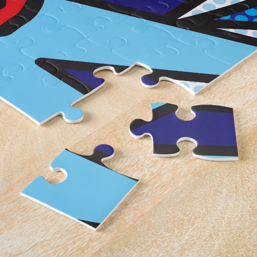 Comic Book Pop Art JA Legpuzzel (Zijkant)