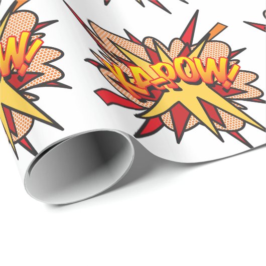 Comic Book Pop Art KA-POW Cadeaupapier (Rol Hoek)