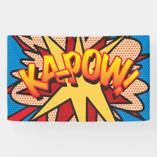 Comic Book Pop Art KA-POW! Spandoek (Horizontaal)