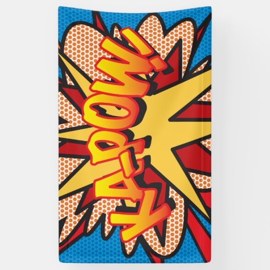 Comic Book Pop Art KA-POW! Spandoek (Verticaal)