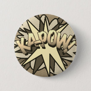 Comic Book Pop Art KA-POW! Vintage Ronde Button 5,7 Cm