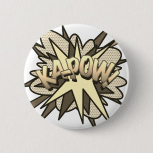 Comic Book Pop Art KA-POW! Vintage Ronde Button 5,7 Cm