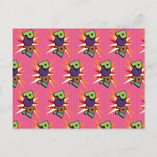 Comic Book Pop Art Klaar om te knallen Baby Shower Aankondigingskaart (Achterkant)