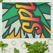 Comic Book Pop Art KLATS Theedoek (Gevouwen)