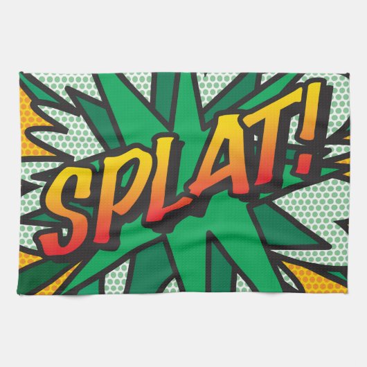 Comic Book Pop Art KLATS Theedoek (Horizontaal)