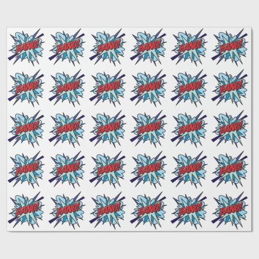 Comic Book Pop Art Knal Cadeaupapier (Vlak)