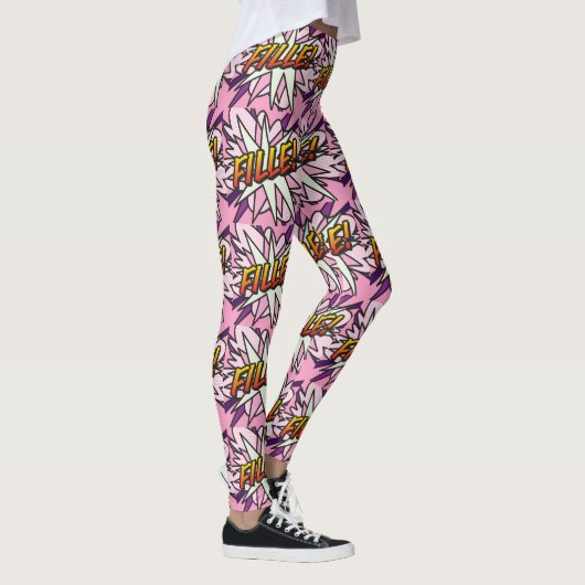 Comic Book Pop Art MEISJE Leggings (Rechts)