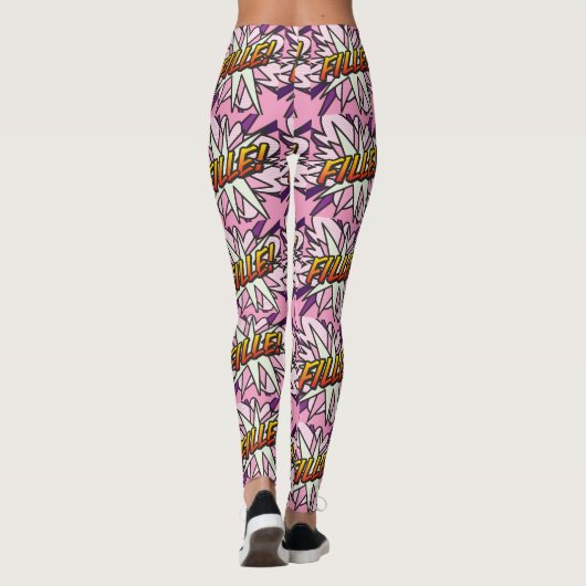 Comic Book Pop Art MEISJE Leggings (Achterkant)