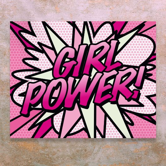 Comic Book Pop Art MEISJESKRACHT Poster